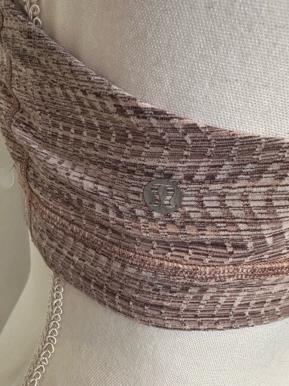 lululemon athletica Pink Mauve Patterned Strappy Sports Bra - Picture 4 of 6